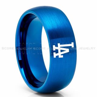 Dodgers Ring, Blue Dodgers Ring, Baseball Wedding Ring, Baseball Ring, Blue Wedding Ring, Baseball Wedding Band, Baseball Jewelry