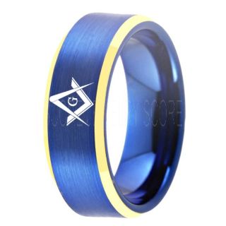 Freemason Ring, Freemason Jewelry, Freemasonry Jewelry, Tungsten Band, Tungsten Wedding Band, Freemasonry Ring, Square and Compasses Tungsten Ring