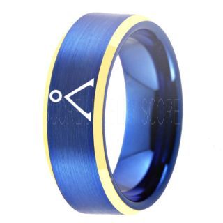 Stargate Ring, Stargate Earth Ring, Earth Ring, Stargate Jewelry, Stargate Wedding Band, Stargate Wedding Ring, Blue Tungsten Ring, Blue Wedding Ring