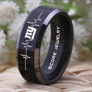 Giants Ring, Giants Jewelry, Black Tungsten Ring, Black Wedding Band, Black Wedding Ring