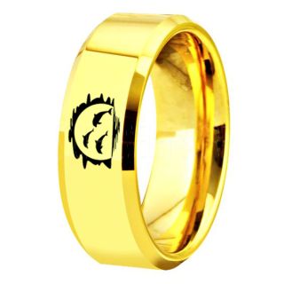 Dolphins Ring, Dolphin Heart Ring, Dolphin Wedding Ring, Dolphin Wedding Band, Marine Life Ring, Bottlenose Dolphins Ring, Yellow Gold Tungsten Ring, Yellow Gold Wedding Band, Ocean Life Wedding Band