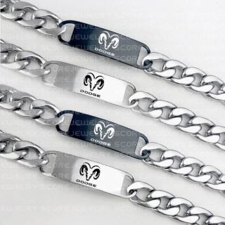 Dodge Ram Bracelet, Dodge Bracelet, 10" Dodge Ram Stainless Steel Bracelet, Silver Dodge Ram Bracelet, Dodge Ram Jewelry, Dodge Jewelry