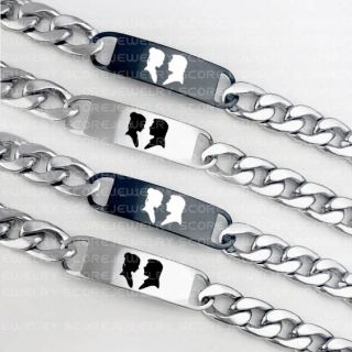 Star Wars Bracelet, Han Solo Princess Leia Bracelet, 10" Star Wars Stainless Steel Bracelet, Silver Star Wars Bracelet, Star Wars Jewelry, I Love You I Know 