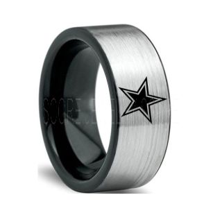 Texas Ring, Texas Football Ring, Dallas Ring, Football Ring, Silver Tungsten Ring, Silver Tungsten Wedding Ring, Silver Wedding Ring, Dallas Football Ring, Dallas Football Wedding Ring