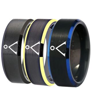 Stargate Ring, Stargate Earth Ring, Earth Ring, Stargate Jewelry, Stargate Wedding Band, Stargate Wedding Ring, Black Tungsten Ring, Black Wedding Ring