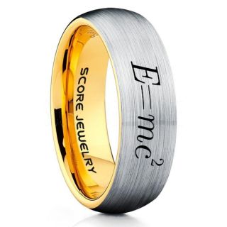 Einstein's Mass-Energy Equivalence Equation Ring, E = mc2 Ring, Science Ring, Science Jewelry, Teacher Ring, Teacher Jewelry, Silver Tungsten Ring