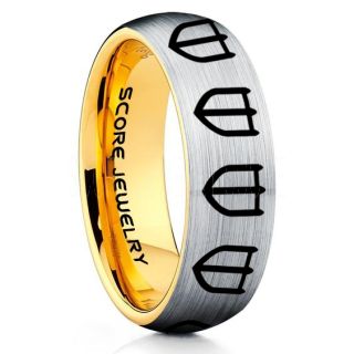 Final Fantasy Ring, Final Fantasy Jewelry, Paladin Ring, Gamer Ring, Final Fantasy Paladin Wedding Ring, Final Fantasy Wedding Band, Silver Tungsten Ring, Silver Wedding Band