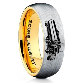 Tank Truck Ring, Tanker Ring, Fuel Truck, Truck Driver Ring, Trucker Ring, Black Tungsten Ring, Trucker Jewelry, Truck Driver Wedding Band, Black Tungsten Band, Black Wedding Ring