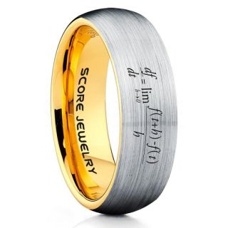 Differential Calculus Equation Ring, Differential Calculus Ring, Calculus Ring, Science Jewelry, Teacher Ring, Teacher Jewelry, Silver Tungsten Ring