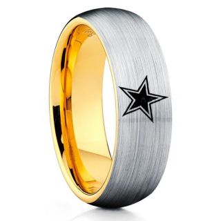 Texas Ring, Texas Football Ring, Dallas Ring, Football Ring, Silver Tungsten Ring, Silver Tungsten Wedding Ring, Silver Wedding Ring, Dallas Football Ring, Dallas Football Wedding Ring