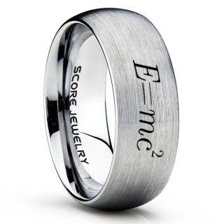 Einstein's Mass-Energy Equivalence Equation Ring, E = mc2 Ring, Science Ring, Science Jewelry, Teacher Ring, Teacher Jewelry, Silver Tungsten Ring