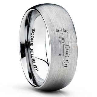 Differential Calculus Equation Ring, Differential Calculus Ring, Calculus Ring, Science Jewelry, Teacher Ring, Teacher Jewelry, Silver Tungsten Ring
