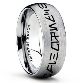 Aurebesh Ring, Star Wars Ring, Customize Your Own Text in Aurebesh, Star Wars Wedding Band, Silver Aurebesh Wedding Ring, Silver Tungsten Band, Aurebesh Wedding Band, Star Wars Wedding Ring, Star Wars Aurebesh Jewelry