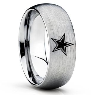 Texas Ring, Texas Football Ring, Dallas Ring, Football Ring, Silver Tungsten Ring, Silver Tungsten Wedding Ring, Silver Wedding Ring, Dallas Football Ring, Dallas Football Wedding Ring