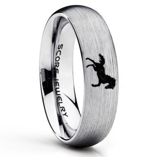 Mustang Ring, Horse Ring, Mustang Band, Equestrian Ring, Horse Lovers Ring, Western Ring, Cowboys Ring, Silver Tungsten Ring, Silver Wedding Band, Horse Wedding Ring
