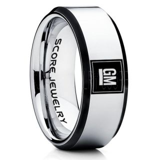 GM Ring, GM Truck Ring, Truck Ring, Trucker Ring, Pickup Truck Ring, GM Jewelry, Silver Tungsten Ring, Silver Tungsten Wedding Band, Silver Wedding Band