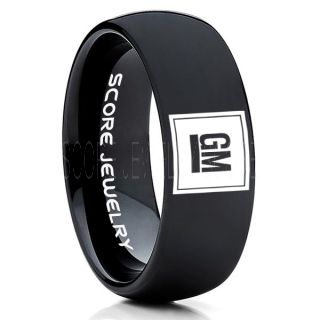GM Ring, GM Truck Ring, Truck Ring, Trucker Ring, Pickup Truck Ring, GM Jewelry, Black Tungsten Ring, Black Tungsten Wedding Band, Black Wedding Band