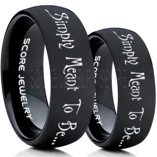 Simply Meant To Be Rings, Jack and Sally Rings, Jack and Sally Wedding Bands, Black Tungsten Rings, Black Tungsten Wedding Bands, Jack and Sally Wedding Rings