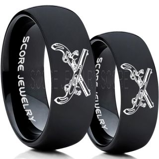 Revolver Rings, 2 Piece Couple Set Vintage Revolver Rings, Military Rings, Handgun Rings, Gun Rings, Antique Revolver Rings, Antique Revolver Jewelry, Black Tungsten Rings