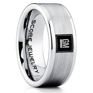 GM Ring, GM Truck Ring, Truck Ring, Trucker Ring, Pickup Truck Ring, GM Jewelry, Silver Tungsten Ring, Silver Tungsten Wedding Band, Silver Wedding Band