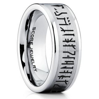 Mandalorian Ring, Star Wars Ring, Customize Your Own Text in Mandalorian, Star Wars Wedding Band, Silver Mandalorian Wedding Ring, Silver Tungsten Band, Mandalorian Wedding Band, Star Wars Wedding Ring, Star Wars Mandalorian Jewelry