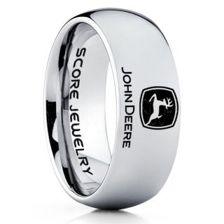 John Deere Ring, Farmer Ring, Agriculture Ring, Construction Machinery Ring, John Deere Jewelry, John Deere Machinery Ring, Farmer Tungsten Wedding Ring, Silver Tungsten Ring