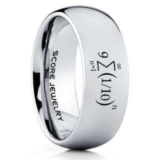 Equation Ring, Infinity Equation Ring, Math Ring, Math Jewelry, Science Ring, Science Jewelry, Teacher Ring, Teacher Jewelry, Silver Tungsten Ring