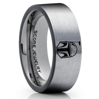 Boba Fett Ring, Boba Fett Helmet Ring, Boba Fett Mandalorian Ring, Star Wars Ring, Star Wars Wedding Band, Silver Mandalorian Wedding Ring, Silver Tungsten Band, Mandalorian Wedding Band, Star Wars Wedding Ring, Star Wars Mandalorian Jewelry