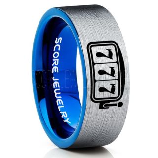 Lucky 7 Ring, Lucky 7 Jewelry, Casino Ring, Slot Machine Ring, Gaming Ring, Gaming Jewelry, Poker Ring, Blackjack Ring, Casino Jewelry, Joker Ring, Silver Wedding Band
