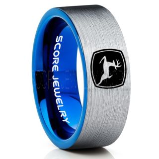 John Deere Ring, Farmer Ring, Agriculture Ring, Construction Machinery Ring, John Deere Jewelry, John Deere Machinery Ring, Farmer Tungsten Wedding Ring, Silver Tungsten Ring