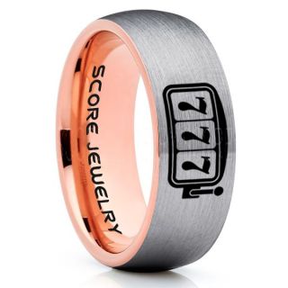 Lucky 7 Ring, Lucky 7 Jewelry, Casino Ring, Slot Machine Ring, Gaming Ring, Gaming Jewelry, Poker Ring, Blackjack Ring, Casino Jewelry, Joker Ring, Silver Wedding Band
