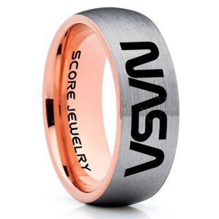 NASA Ring, NASA Jewelry, Astronomy Ring, Space Ring, Space Jewelry, Silver Wedding Ring, Silver Tungsten Band, NASA Wedding Band, NASA Wedding Ring