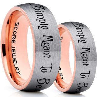 Simply Meant To Be Rings, Jack and Sally Rings, Jack and Sally Wedding Bands, Silver Tungsten Rings, Silver Tungsten Wedding Bands, Jack and Sally Wedding Rings