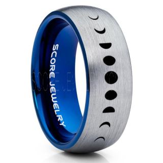 Moon Phases Ring, Moon Ring, Moon Jewelry, Astronomy Ring, Science Ring, Lunar Phases Ring, Lunar Jewelry, Teacher Ring, Silver Tungsten Ring
