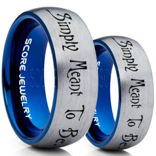 Simply Meant To Be Rings, Jack and Sally Rings, Jack and Sally Wedding Bands, Silver Tungsten Rings, Silver Tungsten Wedding Bands, Jack and Sally Wedding Rings