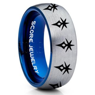 Final Fantasy Ring, Final Fantasy Jewelry, Dark Knight Ring, Gamer Ring, Final Fantasy Wedding Ring, Final Fantasy Wedding Band, Silver Tungsten Ring, Silver Wedding Band