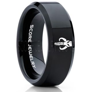 Boba Fett Ring, Boba Fett Mythosaur Skull Ring, Boba Fett Mandalorian Ring, Star Wars Ring, Star Wars Wedding Band, Black Mandalorian Wedding Ring, Black Tungsten Band, Mandalorian Wedding Band, Star Wars Wedding Ring, Star Wars Mandalorian Jewelry
