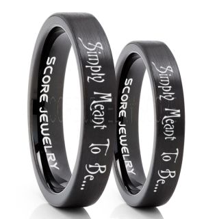 Simply Meant To Be Rings, Jack and Sally Rings, Jack and Sally Wedding Bands, Black Tungsten Rings, Black Tungsten Wedding Bands, Jack and Sally Wedding Rings