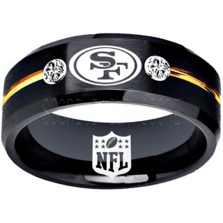 49ers Ring, 49ers Wedding Ring, 49ers Wedding Band, Football Wedding Band, Football Jewelry