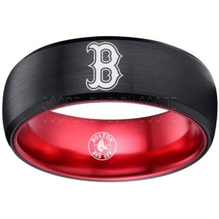 Red Sox Ring, Red Sox Wedding Ring, Red Sox Wedding Band, Baseball Wedding Band, Baseball Jewelry 