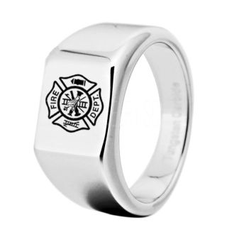 Fire Department Ring, Fireman Ring, Fireman Jewelry, Silver Stainless Steel Tungsten Band, Silver Tungsten Wedding Band, Firefighter Ring, Fire Department Tungsten Ring