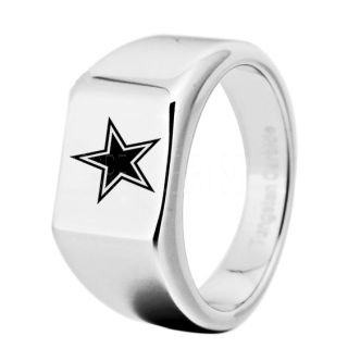 Texas Ring, Football Jewelry, Dallas Jewelry, Silver Stainless Steel Band, Silver Stainless Steel Wedding Band, Dallas Texas Ring, Texas Steel Ring