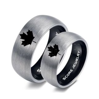 Canada Rings, Canada Jewelry, 2 Piece Couple Set Flag of Canada Rings, Canada Flag Rings, Canadian Flag Rings, Canada Soccer Rings, Maple Leaf Rings, Leafs Jewelry, Canada Football Rings, Canadiana Jewelry