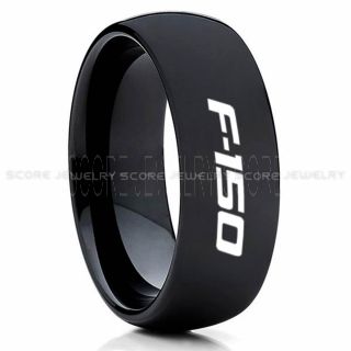 Ford F150 Ring, Black Ford Ring, Black Tungsten Ring, Pickup Truck Ring, Black Wedding Ring, Ford Jewelry