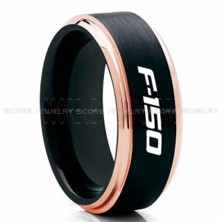 Ford F150 Ring, Black Ford Ring, Black Tungsten Ring, Pickup Truck Ring, Black Wedding Ring, Ford Jewelry