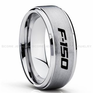 Ford F150 Ring, Black Ford Ring, Black Tungsten Ring, Pickup Truck Ring, Black Wedding Ring, Ford Jewelry