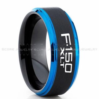 Ford F150 Ring, Black Ford Ring, Black Tungsten Ring, Pickup Truck Ring, Black Wedding Ring, Ford Jewelry
