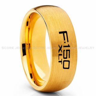 Ford F150 Ring, Gold Ford Ring, Gold Tungsten Ring, Pickup Truck Ring, Gold Wedding Ring, Ford Jewelry