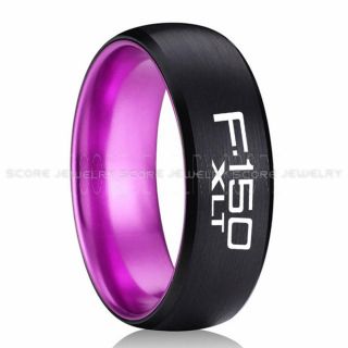 Ford F150 Ring, Black Ford Ring, Black Tungsten Ring, Pickup Truck Ring, Black Wedding Ring, Ford Jewelry