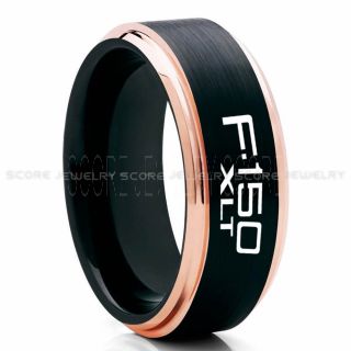 Ford F150 Ring, Black Ford Ring, Black Tungsten Ring, Pickup Truck Ring, Black Wedding Ring, Ford Jewelry